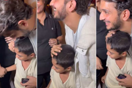 Munawar Faruqui से मिलकर नन्हा फैन ने भावुक होते हुए उन्हें एक हल्की मुस्कान दी। और जब मुन्ना ने उसे Kiss किया, तो वह स्माइल करने लगा 86 Munawar Faruqui से मिल इमोशनल हो गया नन्हा फैन