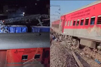 Train along with engine derails