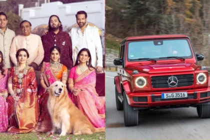 Ambani’s dog travels in Mercedes