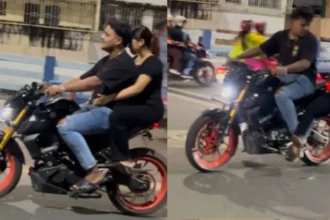 Kolkata biker performs deadly stunt