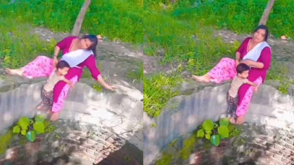 Woman risk her child life