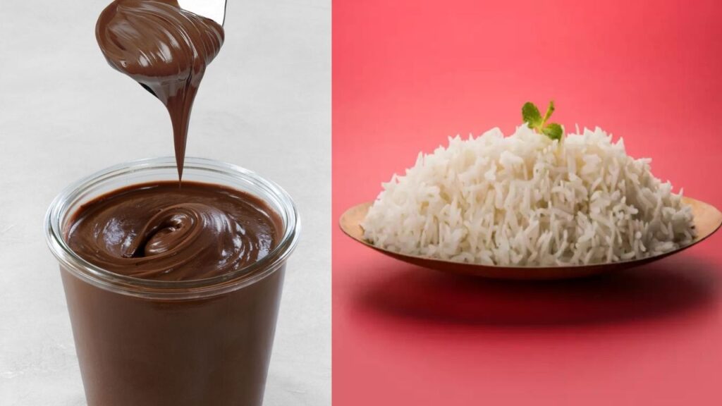 Man prepares Nutella Rice