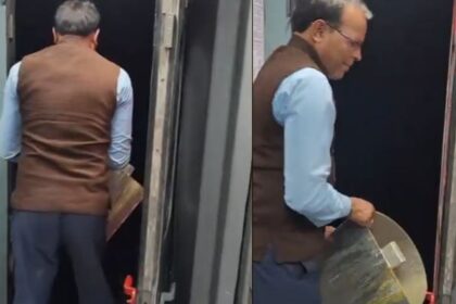 Shameful!! IRCTC Staffer Removed, चलती ट्रेन से कचरा फेंकने वाले IRCTC कर्मचारी को हटाया गया, भारी जुर्माना भी लगा 76 IRCTC Staffer Removed