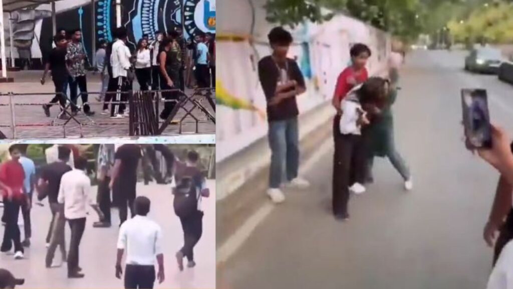 Girls fight over making reels