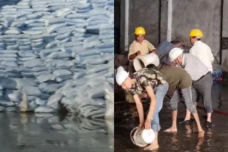 Floodwater Enters Inside Sugar Mill