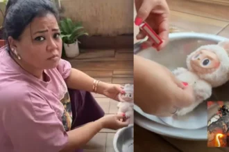 Bharti Singh burns Labubu